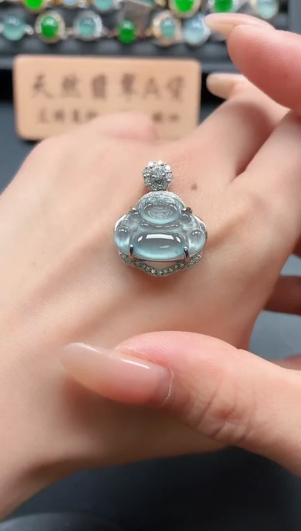 银S925镶嵌戒指翡翠1