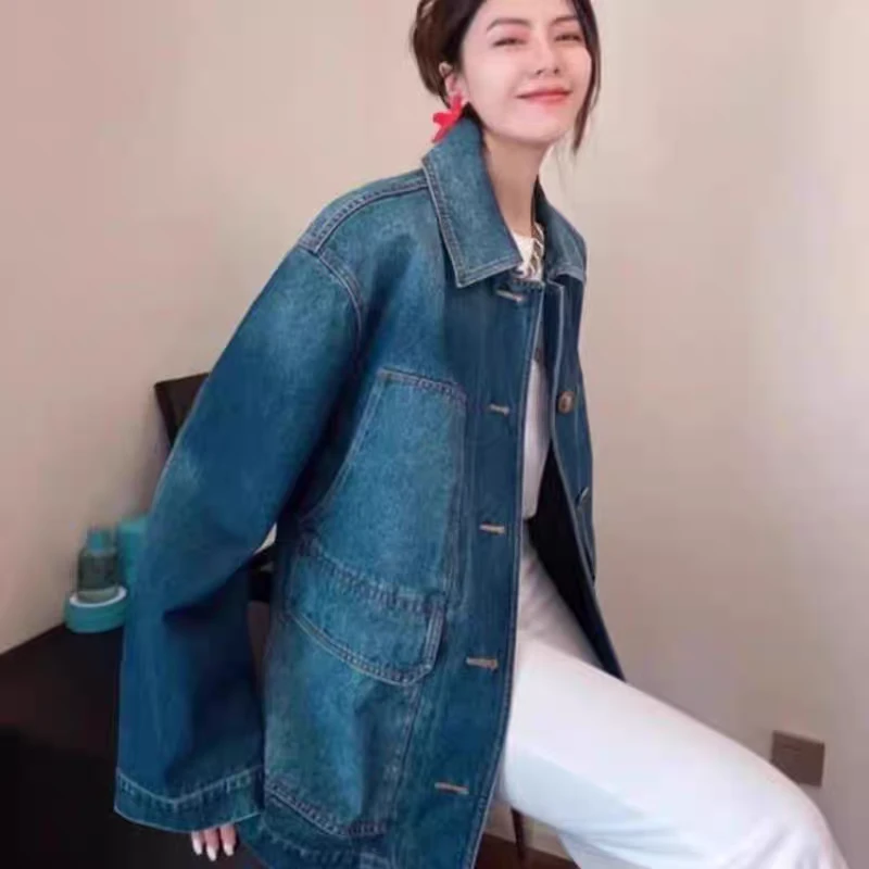 阿家新款牛仔工装外套微瑕