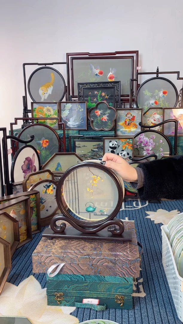 刺绣刺绣双面绣摆件