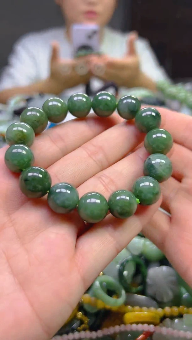 翡翠未镶嵌颈饰12mm/B/翡翠A货,一件也是批发价