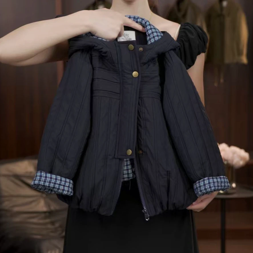 【1%】冬季新款儿童连帽百搭棉服外套加厚