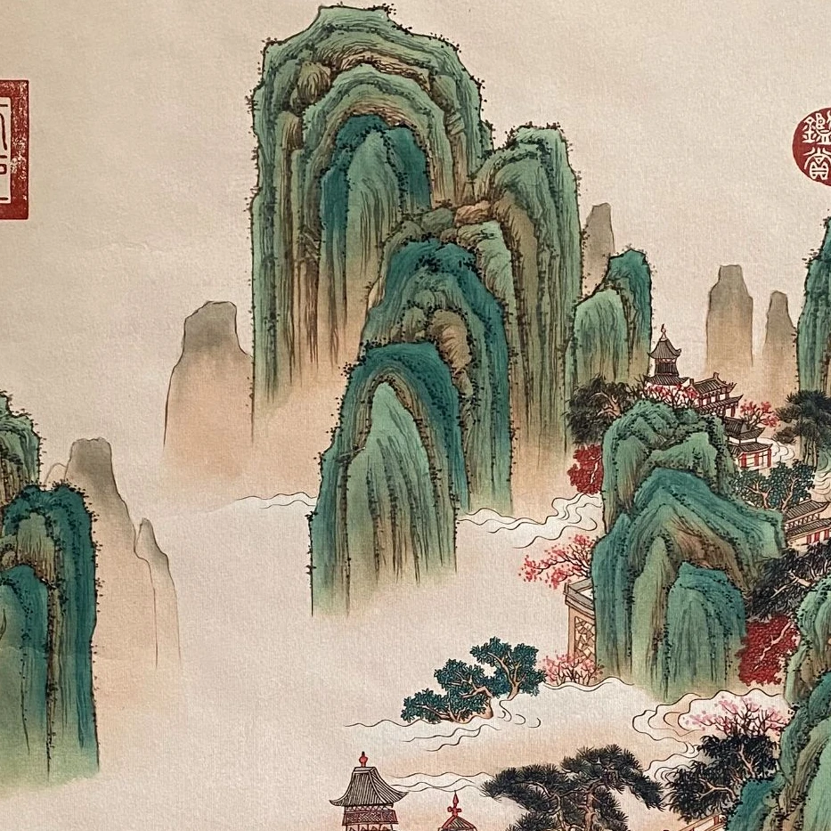 山水画国画人物画精品宣纸字画通用链接402号