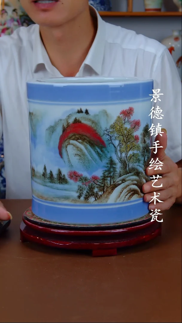 现代景德镇手工手绘陶瓷摆件17