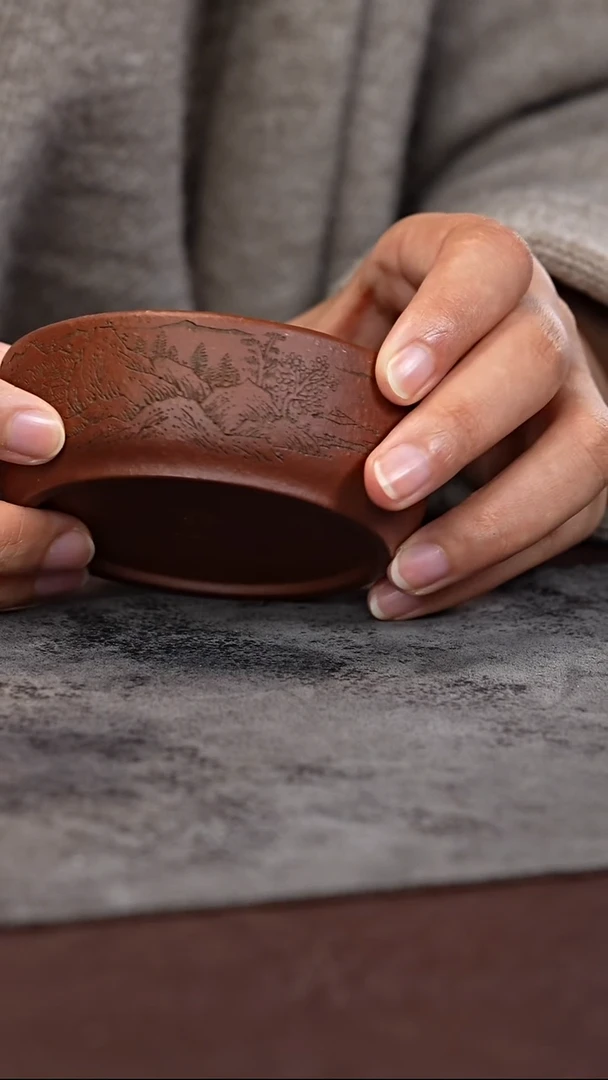 茶杯紫泥粗砂紫泥