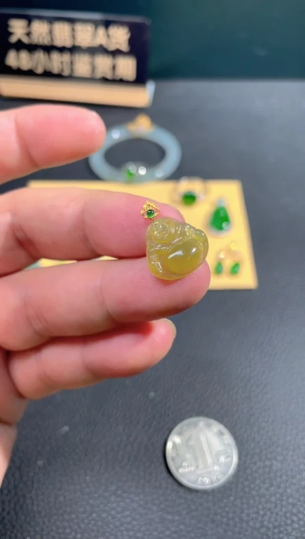 【闪购商品】翡翠颈饰18K金镶嵌翡翠