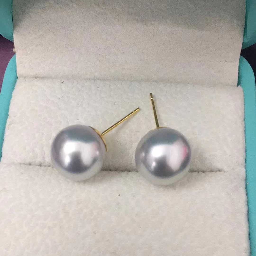 海水珍珠澳白耳钉