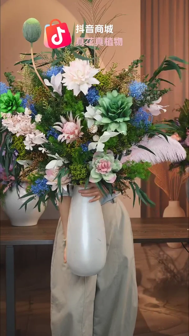 藤：带花瓶+花束一套