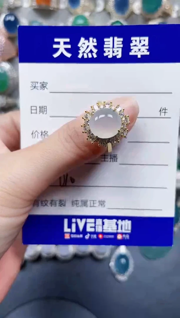 银S925镶嵌翡翠耳饰610