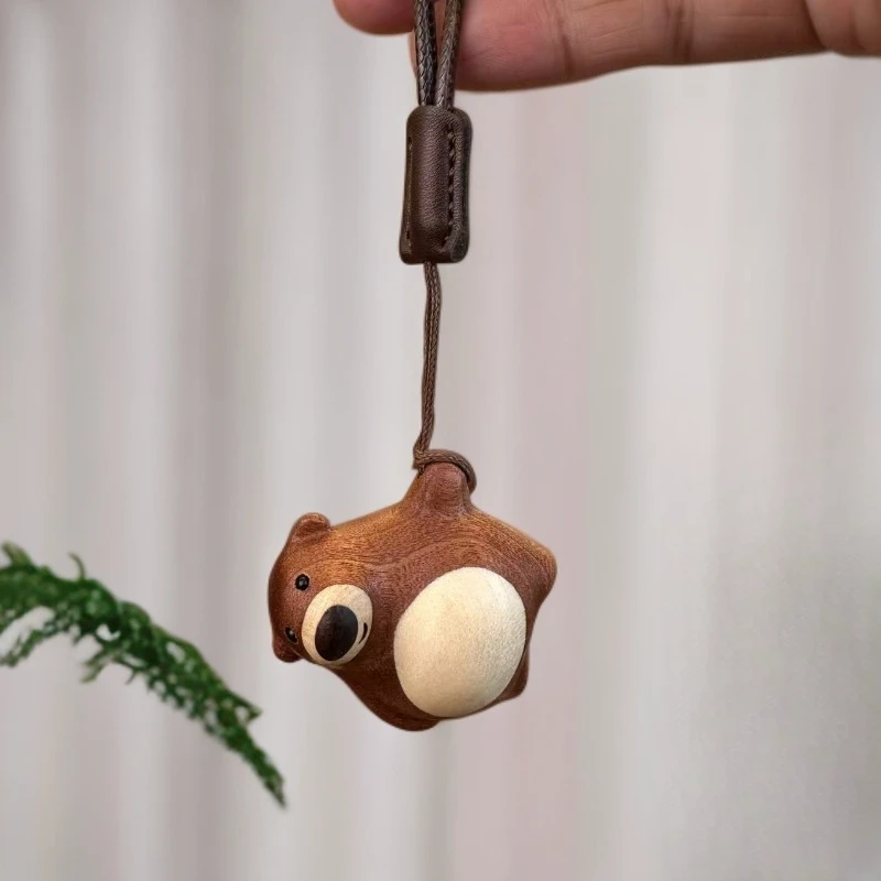 小憨熊挂件 木创意网红高颜值摆件创意礼物