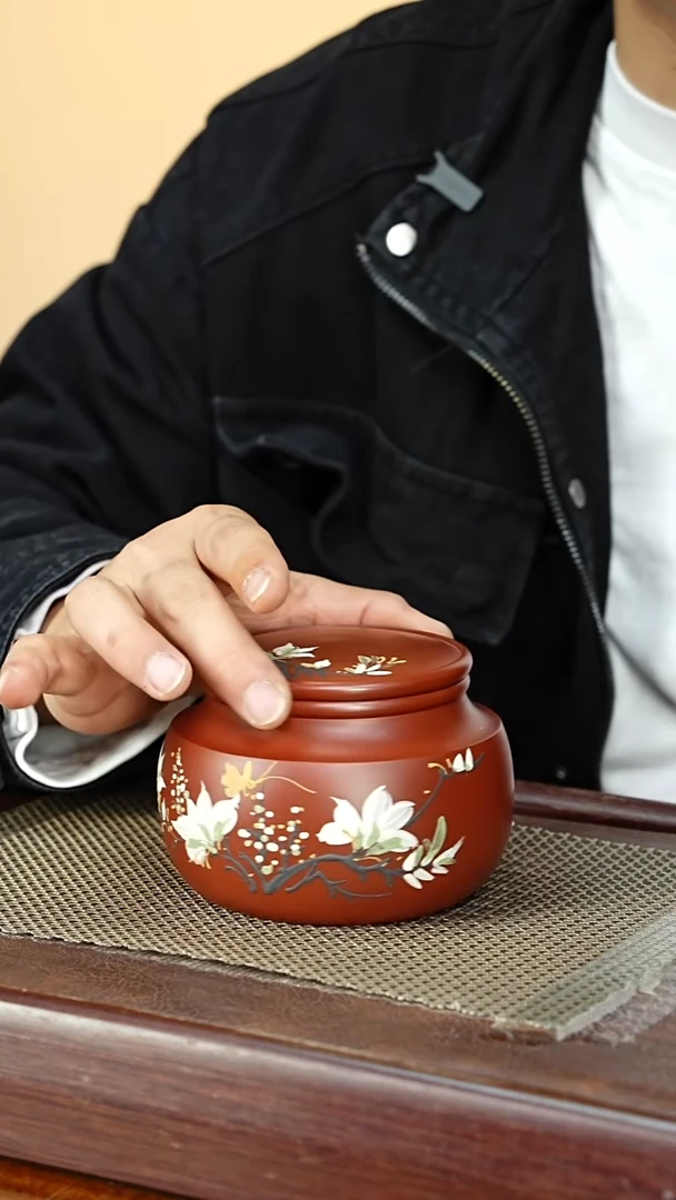 宜兴原矿紫砂茶叶罐