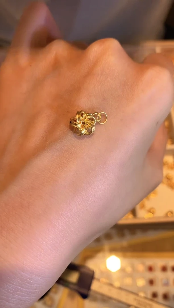 定制足金吊坠(不含链)花花吊坠HJ159