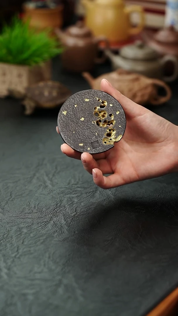 茶壶紫砂太湖石盖置香插