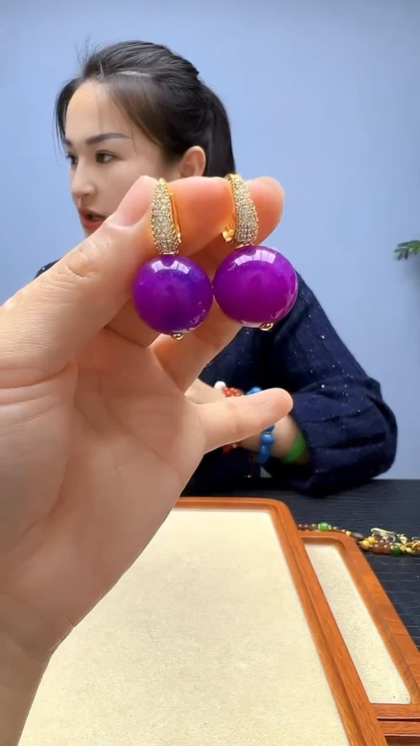 非金属珐琅非金属无高货diy劲饰圆珠耳扣18mm