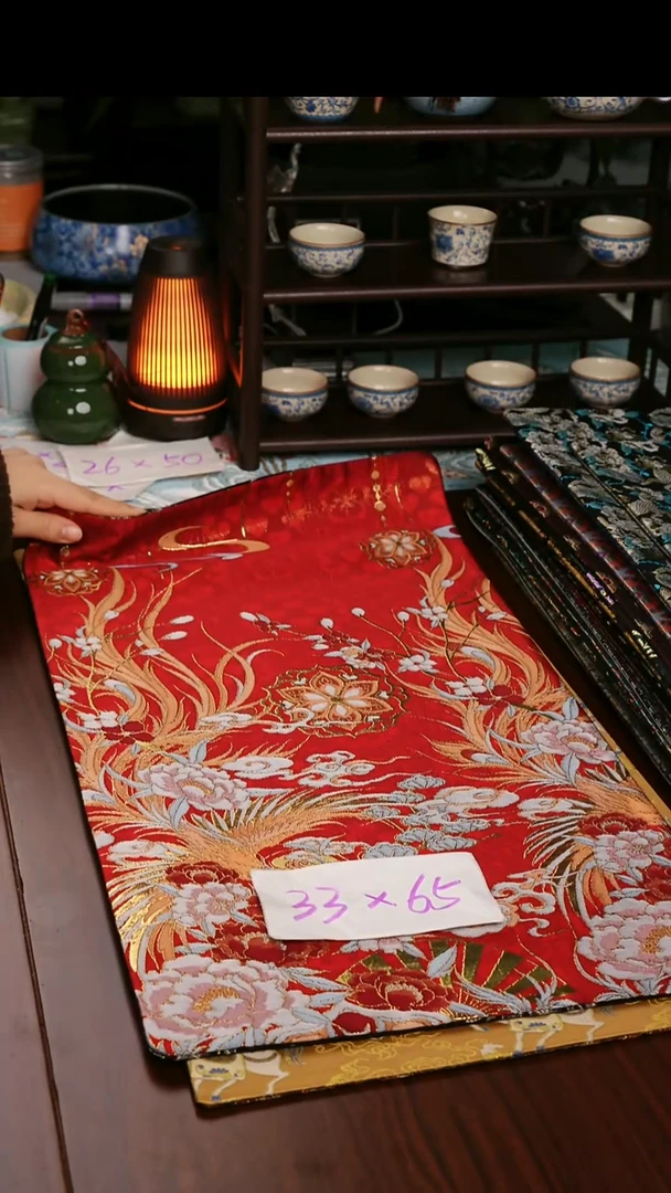 【凤凰红双面】中国风干泡织锦茶席33*65