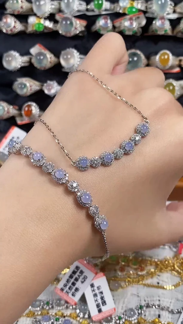 银S925镶嵌戒指翡翠天然A货翡翠89