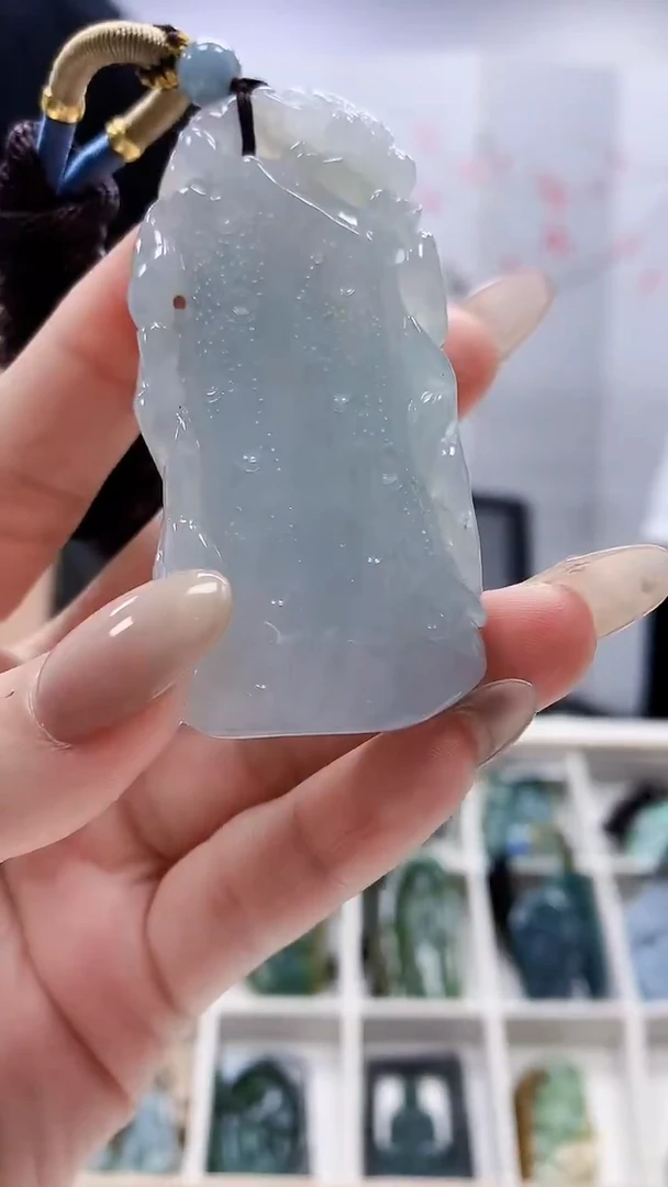 未镶嵌定制翡翠4917lr-毛货挂件93