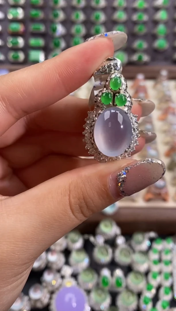 翡翠戒指未镶嵌天然缅甸A货翡翠未镶嵌 粉丝福利