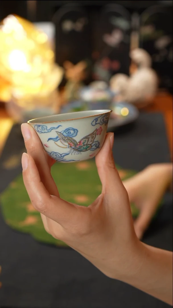素谷祥云蝴蝶主人杯素谷祥云蝴蝶主人杯