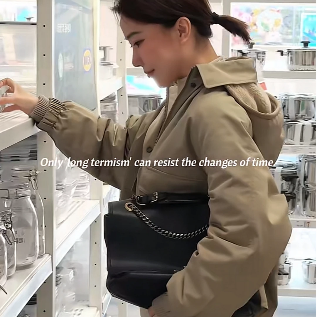 WNAG连帽落肩袖加绒加厚款常规羽绒服格纹冬季设计师yj5170