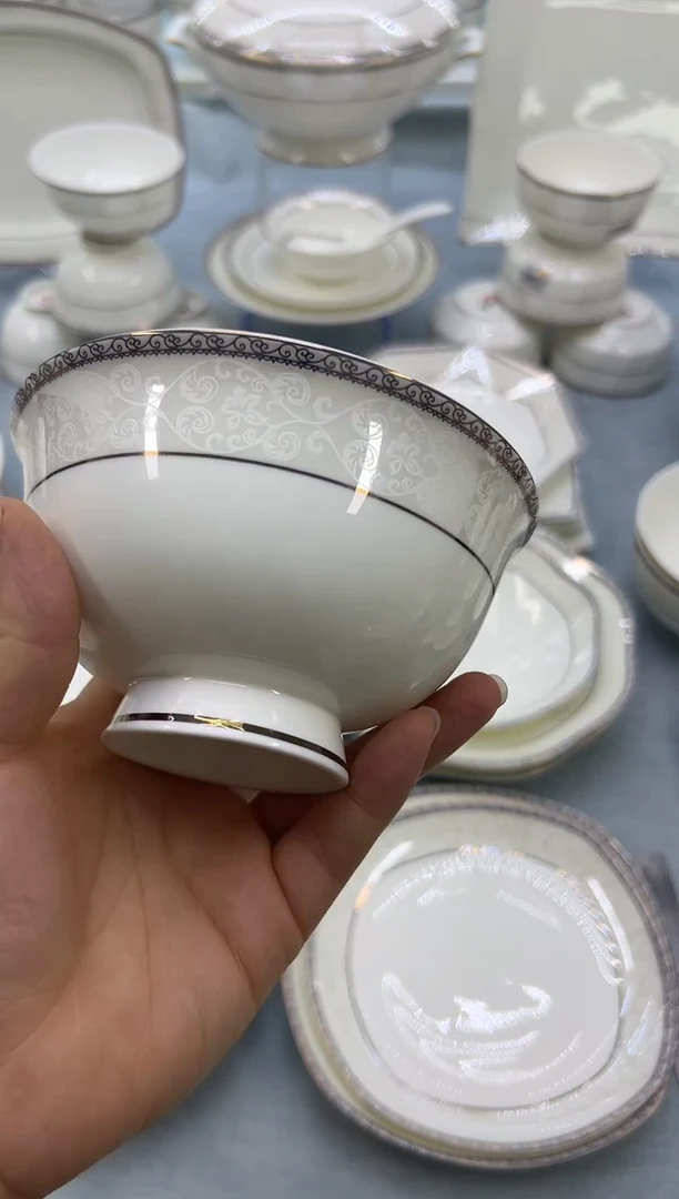 骨瓷玲珑5高10个