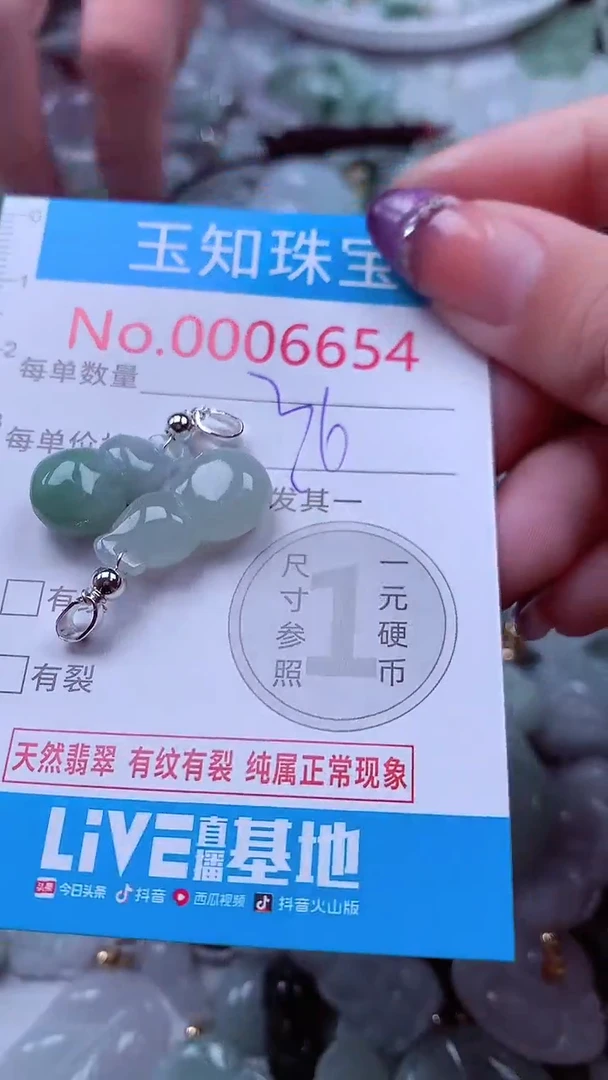 翡翠未镶嵌吊坠(不含链)6654