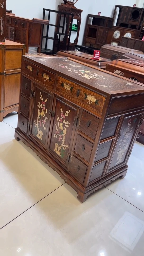 【闪购商品】木喜鹊登梅螺钿收纳柜