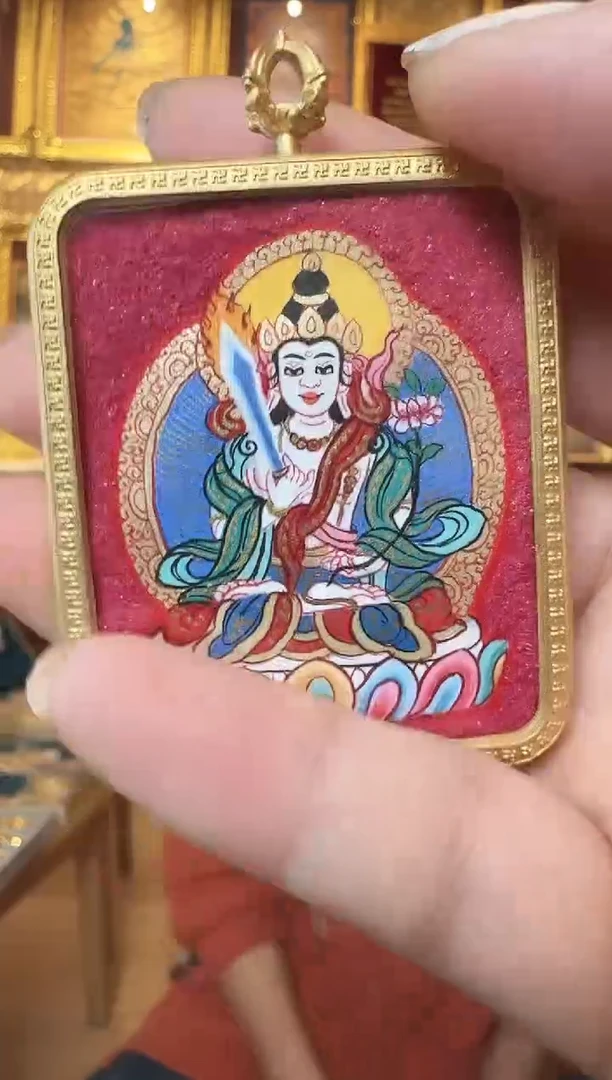 吊坠虚老师--热贡纯手绘
