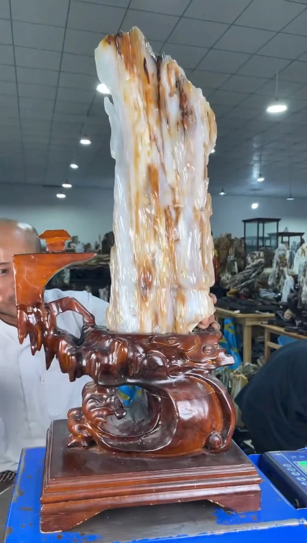 【闪购商品】硅化玉摆件未镶嵌93