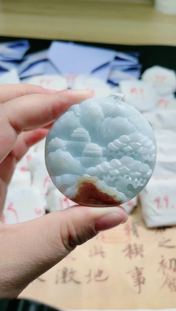 翡翠未镶嵌颈饰00006