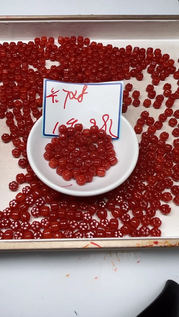 南红玛瑙散珠未镶嵌M526南红南瓜珠7*8m10个9.9元