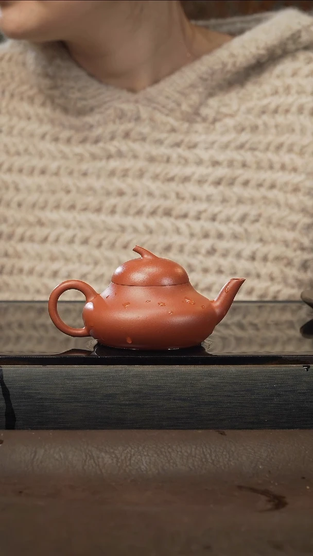 茶壶紫砂35 茄梨 朱泥 140cc