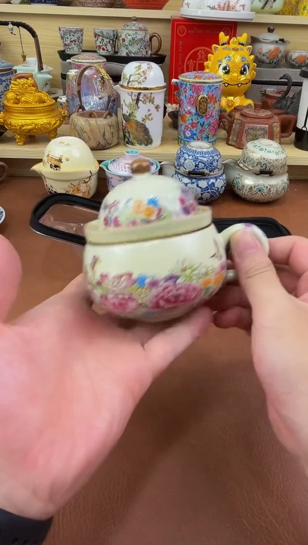 陶瓷茶具摆件旅行套组