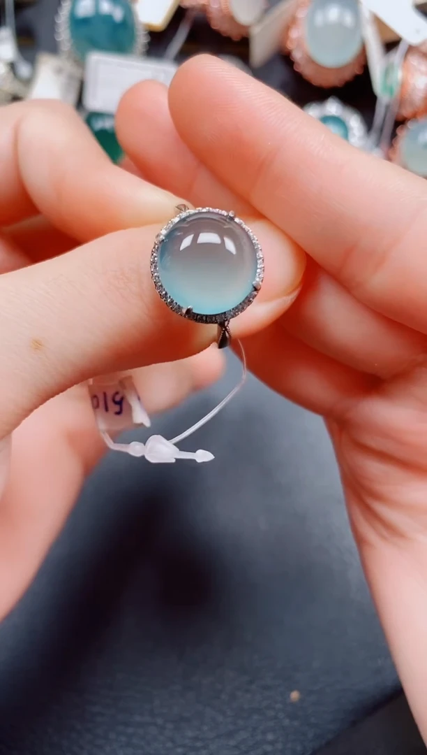 银S925镶嵌戒指翡翠翡翠