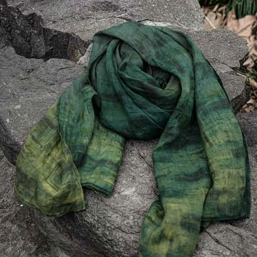 【大漂亮推荐】麻依者2025年春季新款休闲百搭复古时尚围巾#090