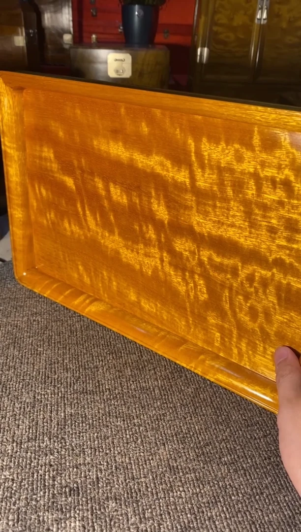 【闪购商品】金丝楠木艺金丝楠文承盘F28