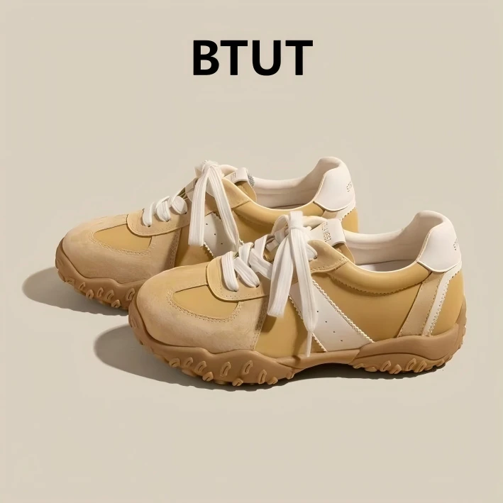 BTUT/6cm隐形增高真皮女款德训鞋小个子天菜！56
