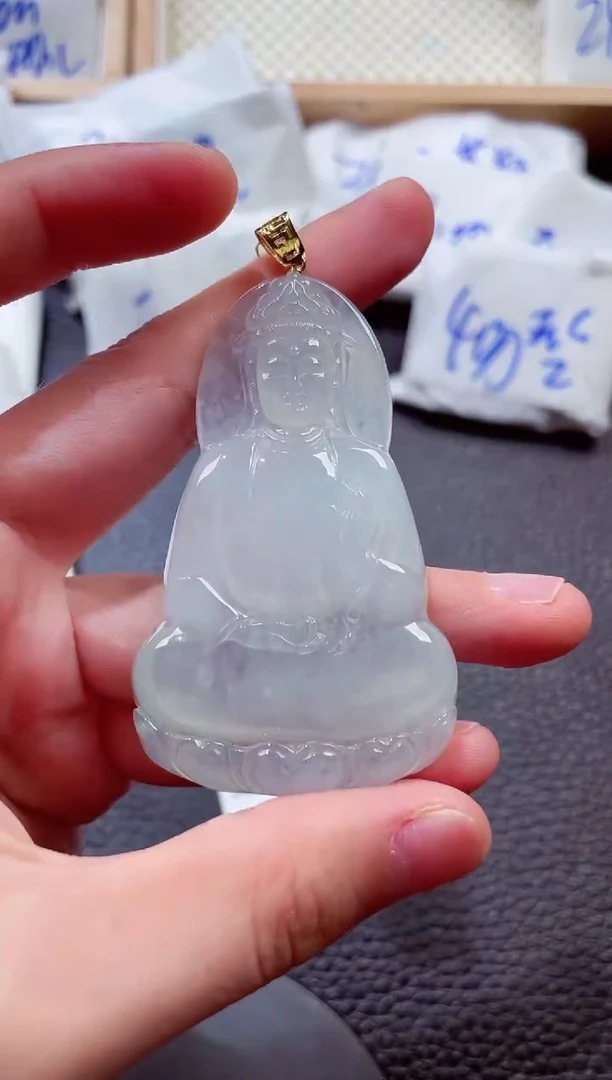 颈饰18K金镶嵌翡翠00007566
