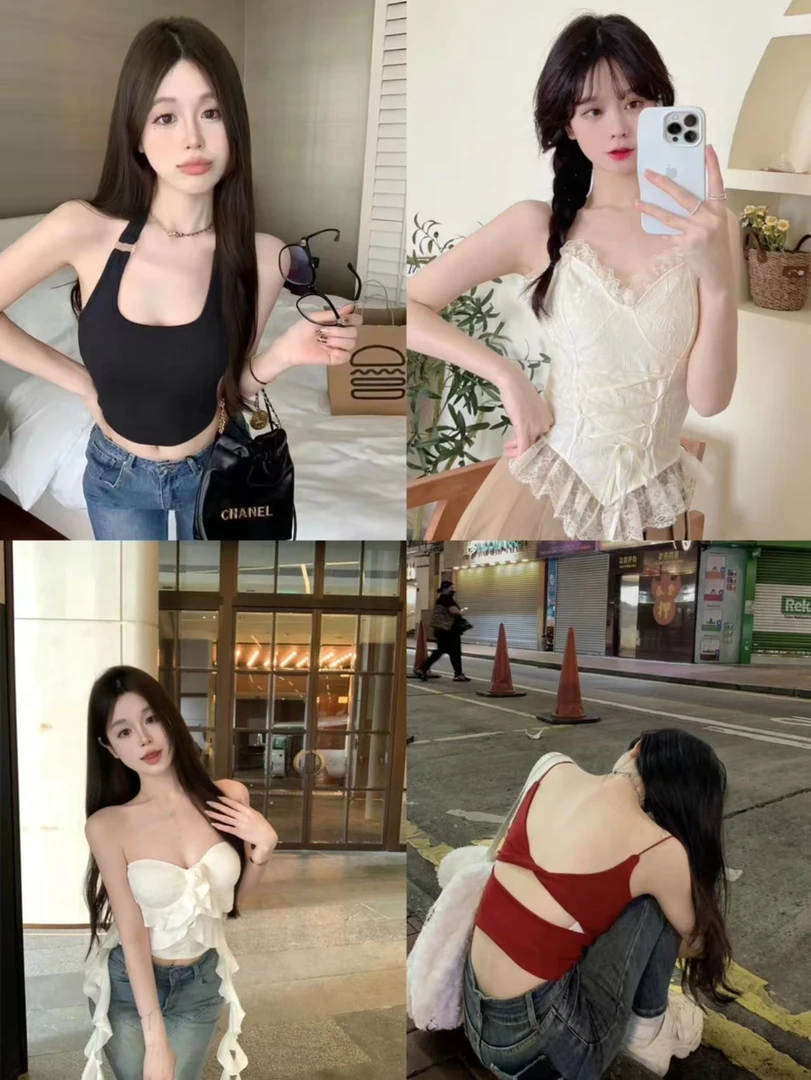 甜辣小吊带背心纯欲风修身型性感风内衣女夏季新中式爆款挂脖小众