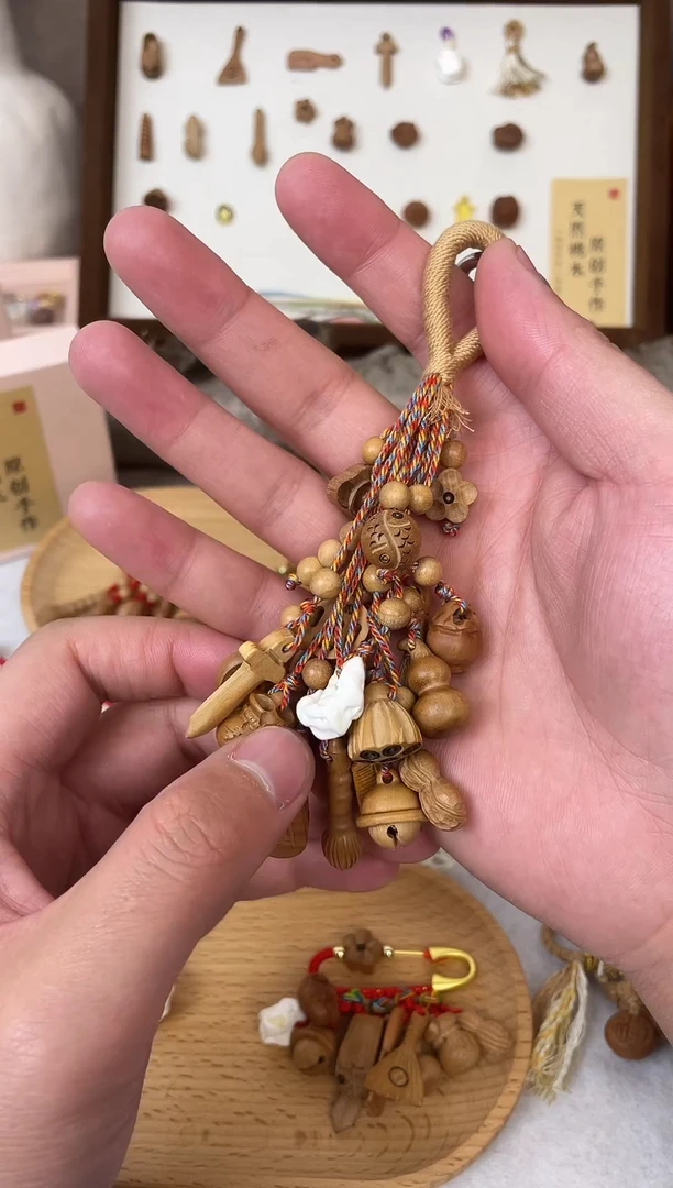 桃木挂件一物一拍20款长款