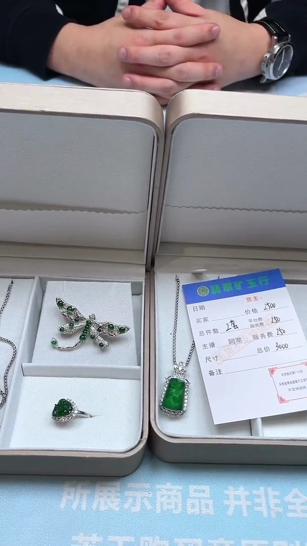 颈饰合金翡翠亚****饰-净货-多样性-发两套