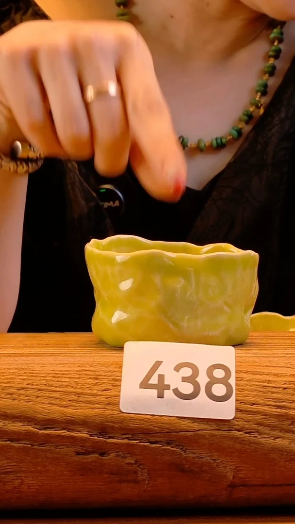438陶艺制品  手工主人杯 高白泥