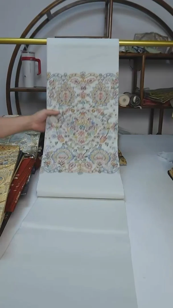 织绣104两通打籽绣刺绣