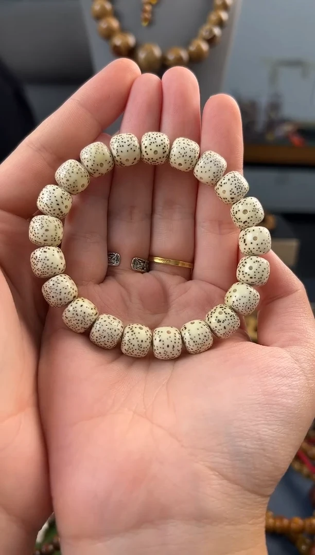 手串星月菩提GDL49星月原白11左右
