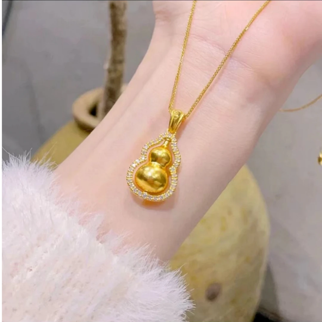 铜合金项链 2025新款国风时来运转葫芦项链女轻奢时尚百搭项链