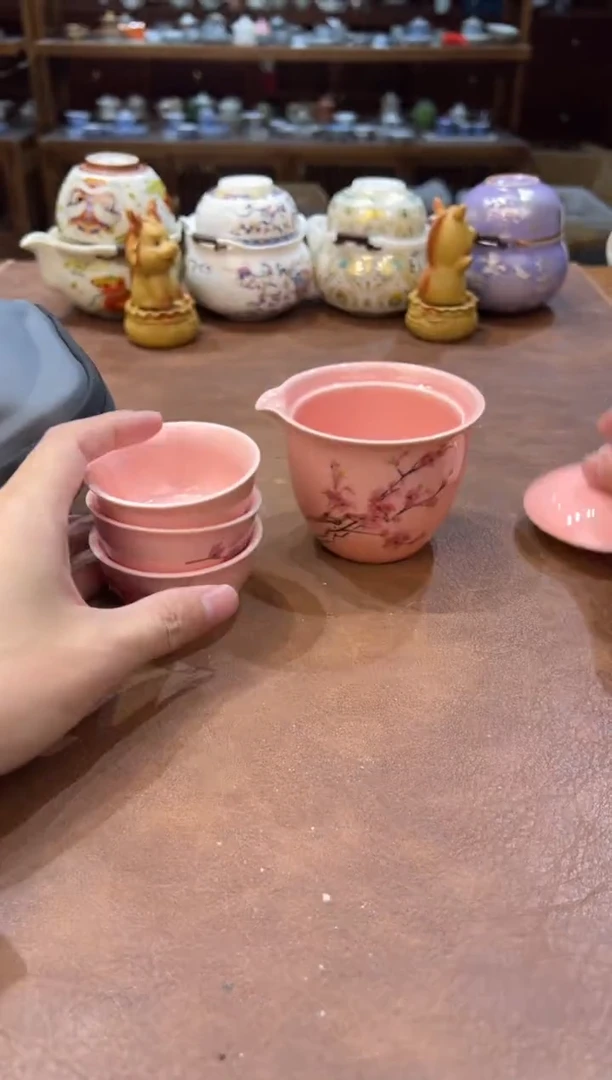 真的很便宜会开片的旅行茶具