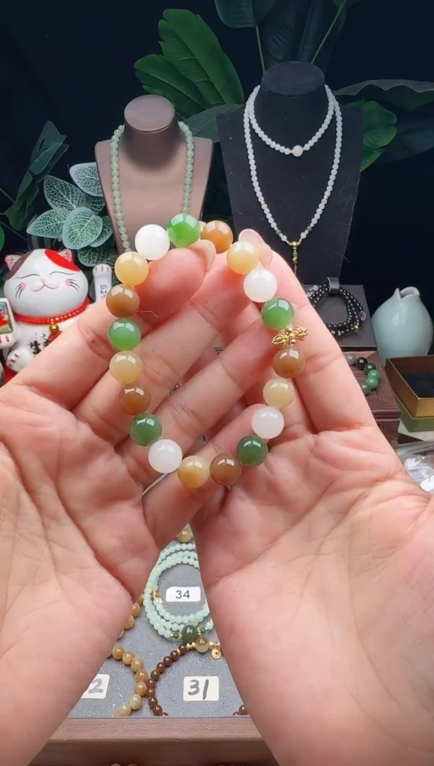 未镶嵌手串和田玉精品10m多宝手串