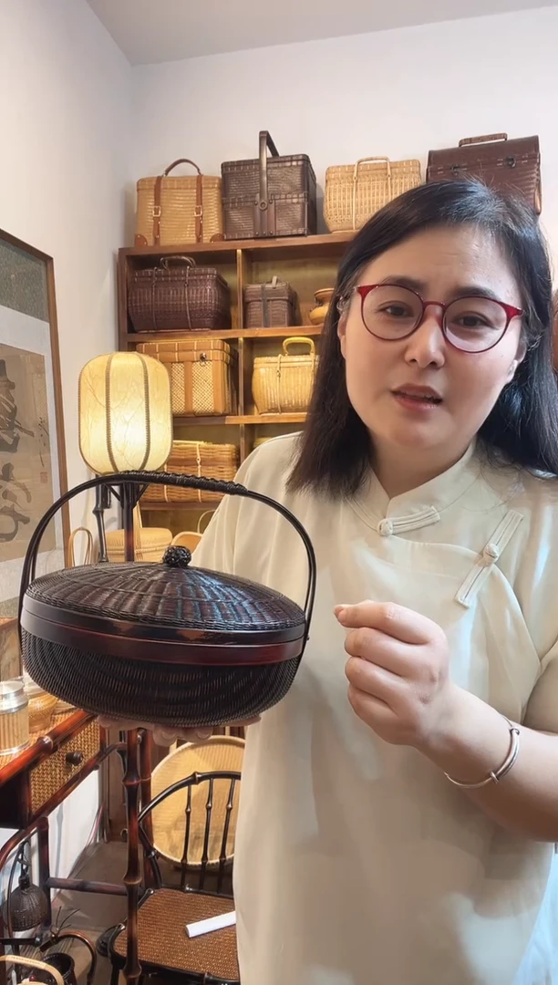 竹编做旧小资提篮
