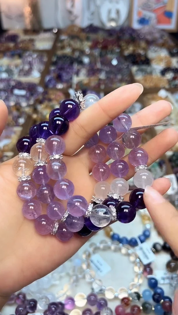 【闪购商品】水晶手链未镶嵌A260 天然乌拉圭+薰衣草 多样发一