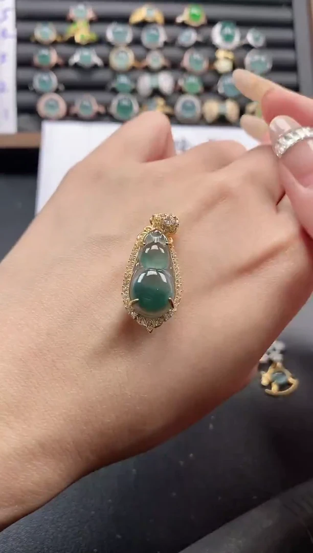 银S925镶嵌戒指翡翠515114