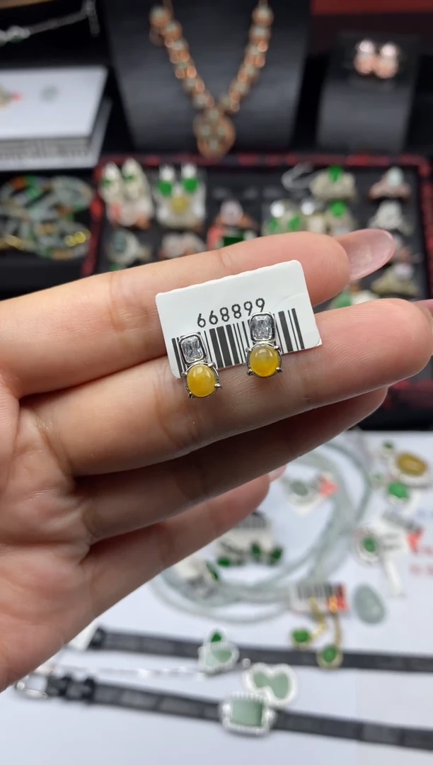 银S925镶嵌戒指翡翠1